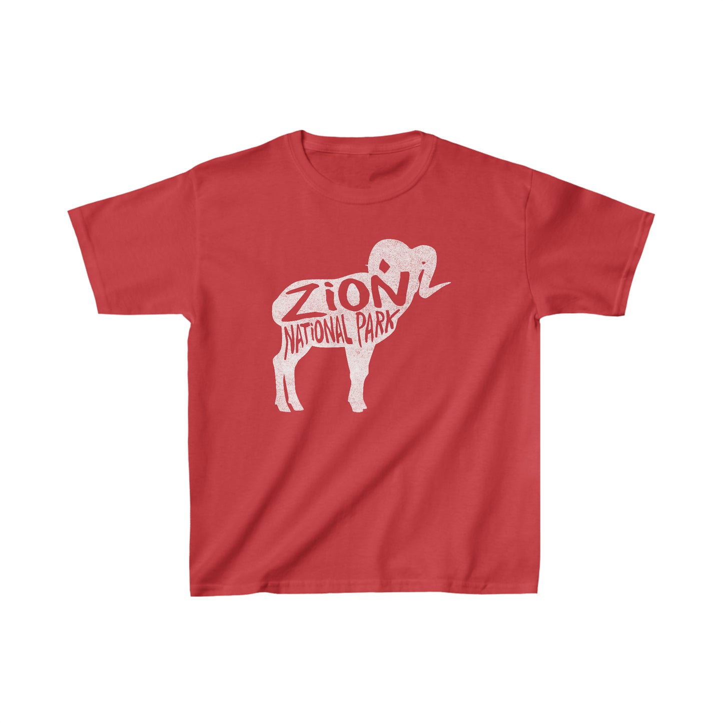 Zion National Park Child T-Shirt - Bighorn Sheep Chunky Text