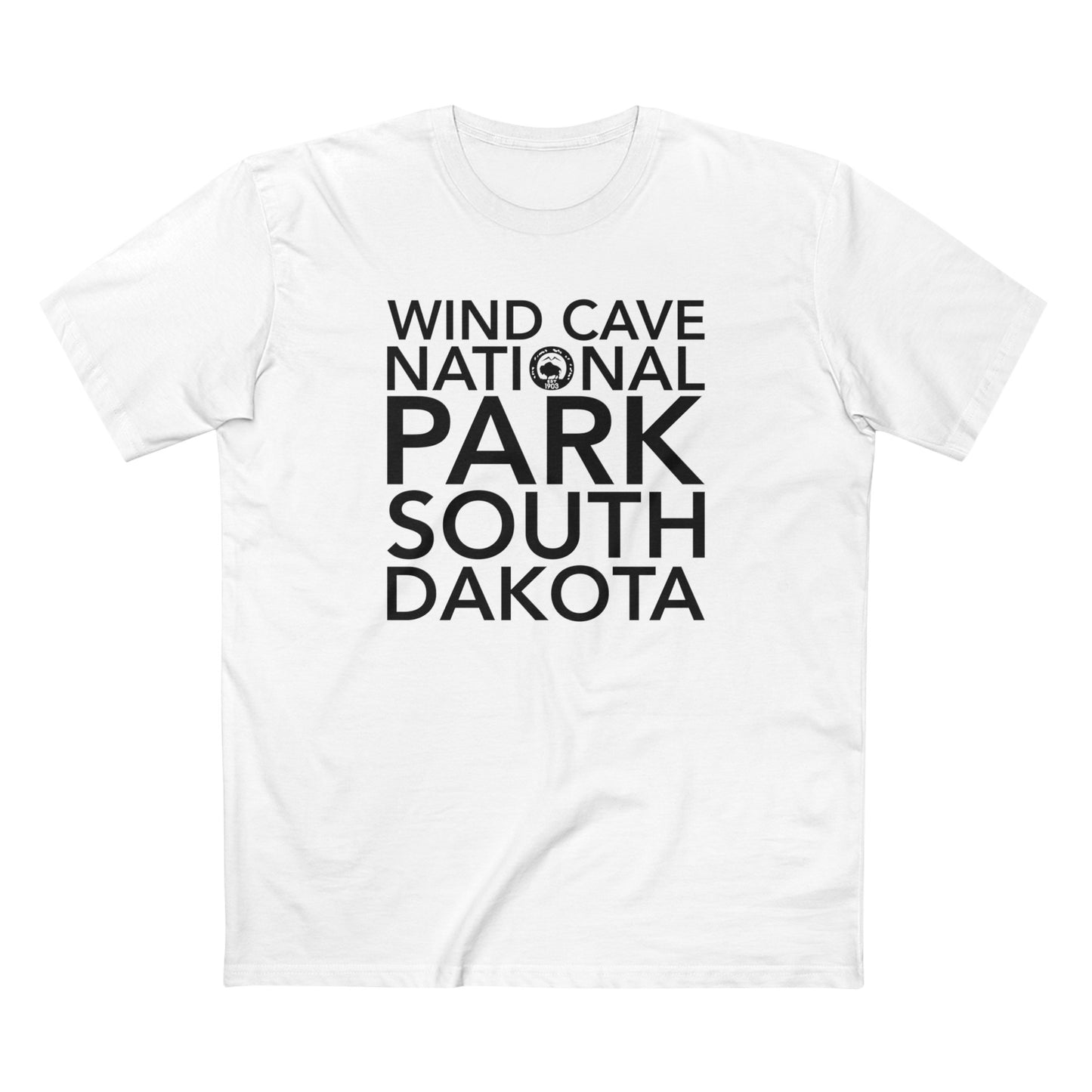 Wind Cave National Park T-Shirt Block Text