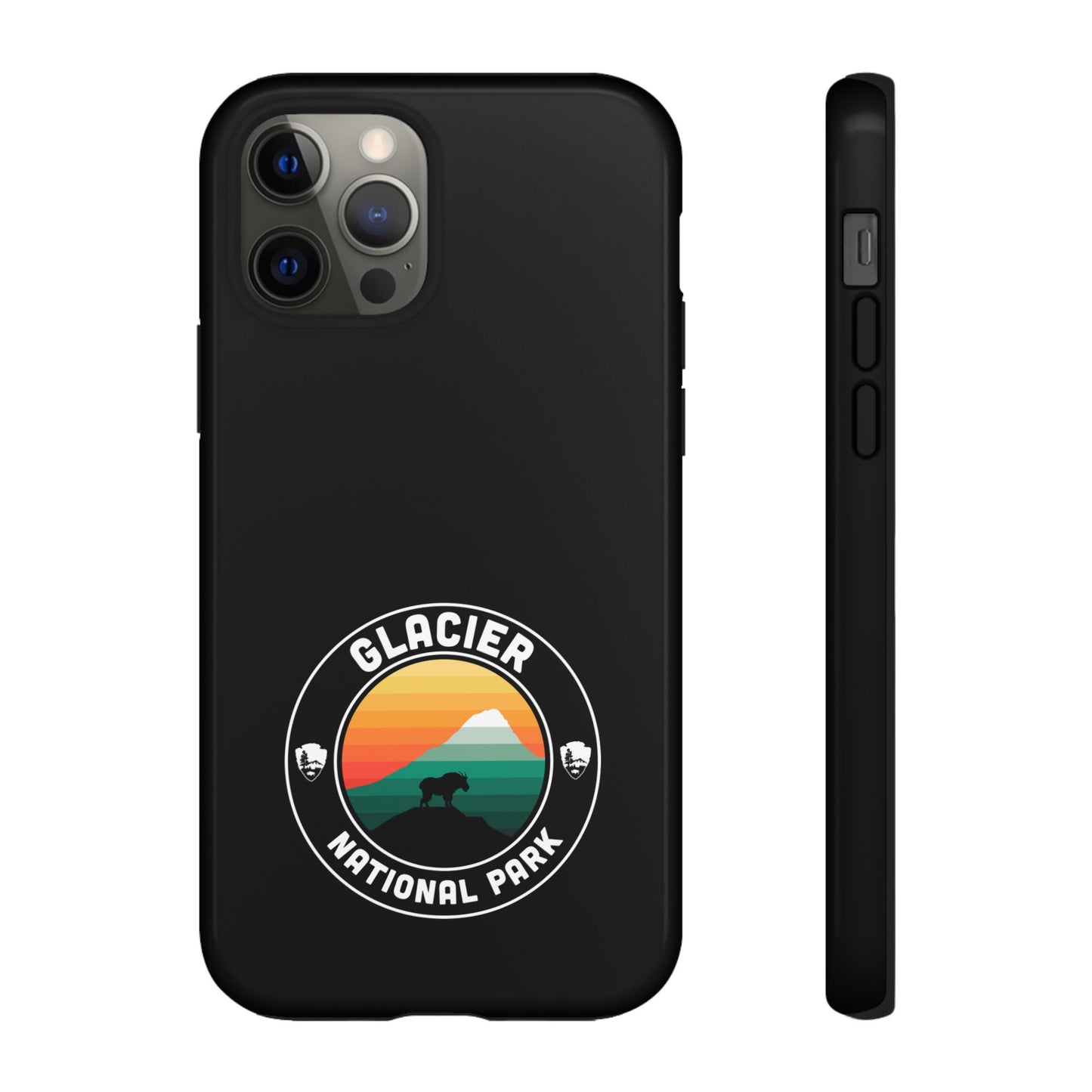 Glacier National Park Phone Case - Round Emblem Design