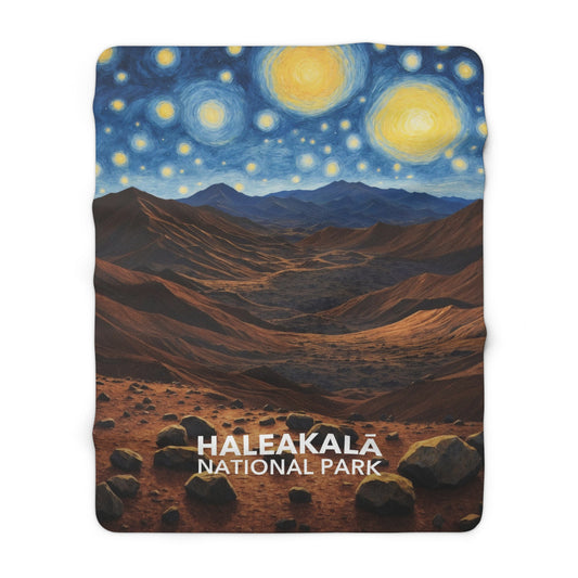 Haleakalā National Park Sherpa Blanket - The Starry Night