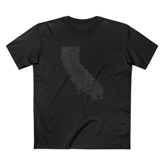 California T-Shirt - Topographical Lines