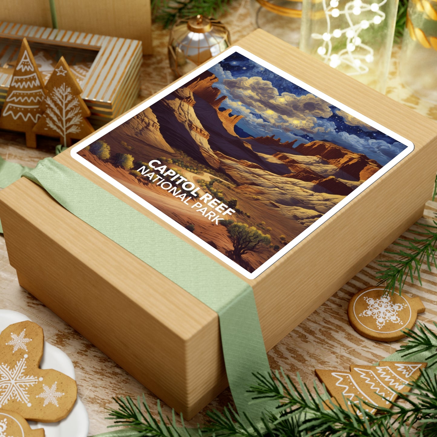 Capitol Reef National Park Sticker - The Starry Night