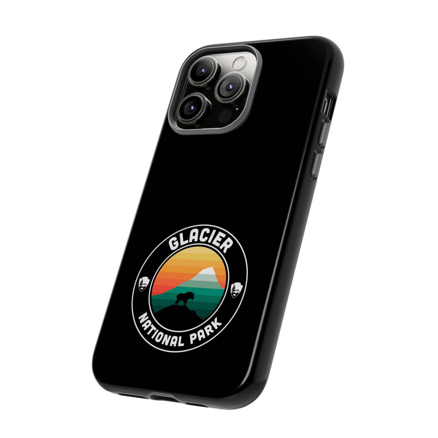 Glacier National Park Phone Case - Round Emblem Design
