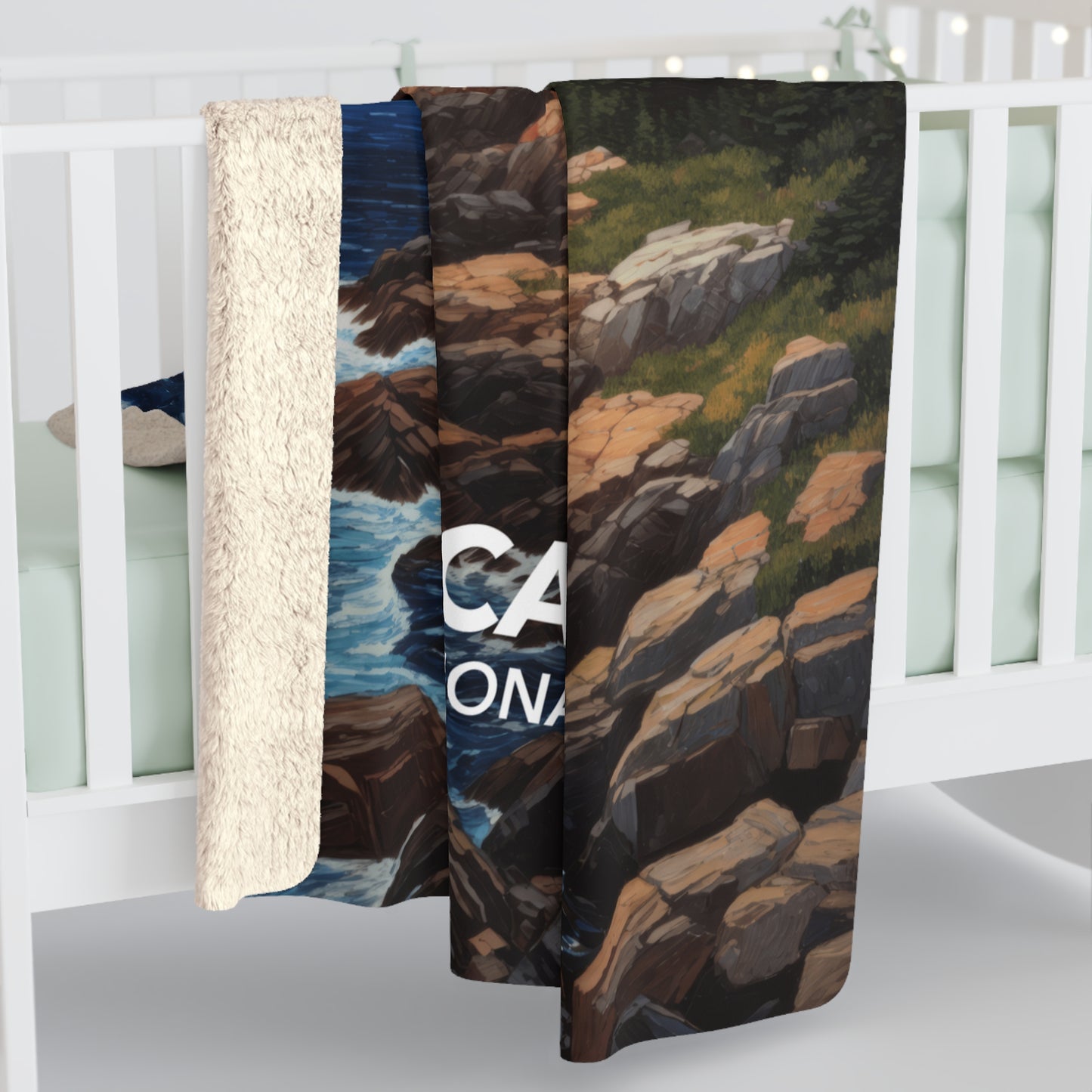 Acadia National Park Sherpa Blanket - The Starry Night