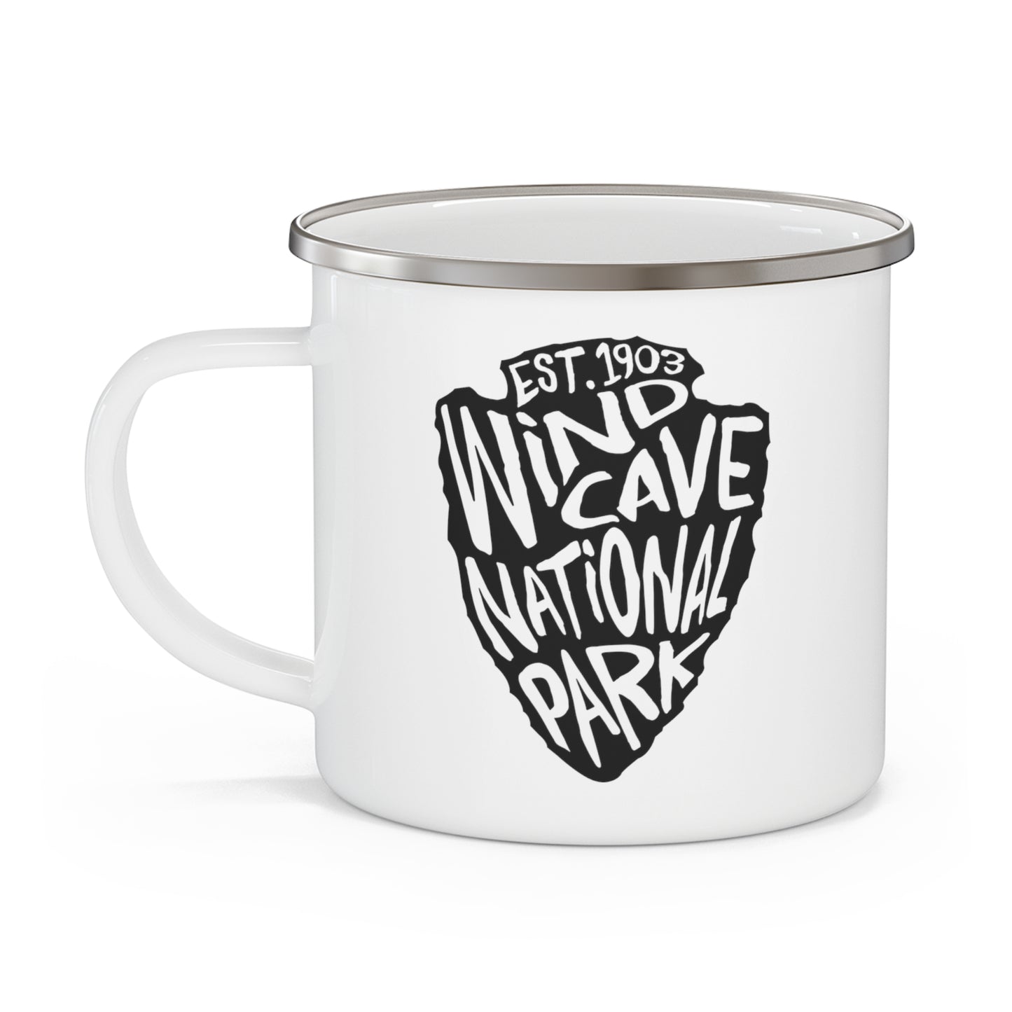 Wind Cave National Park Enamel Camping Mug - Arrowhead