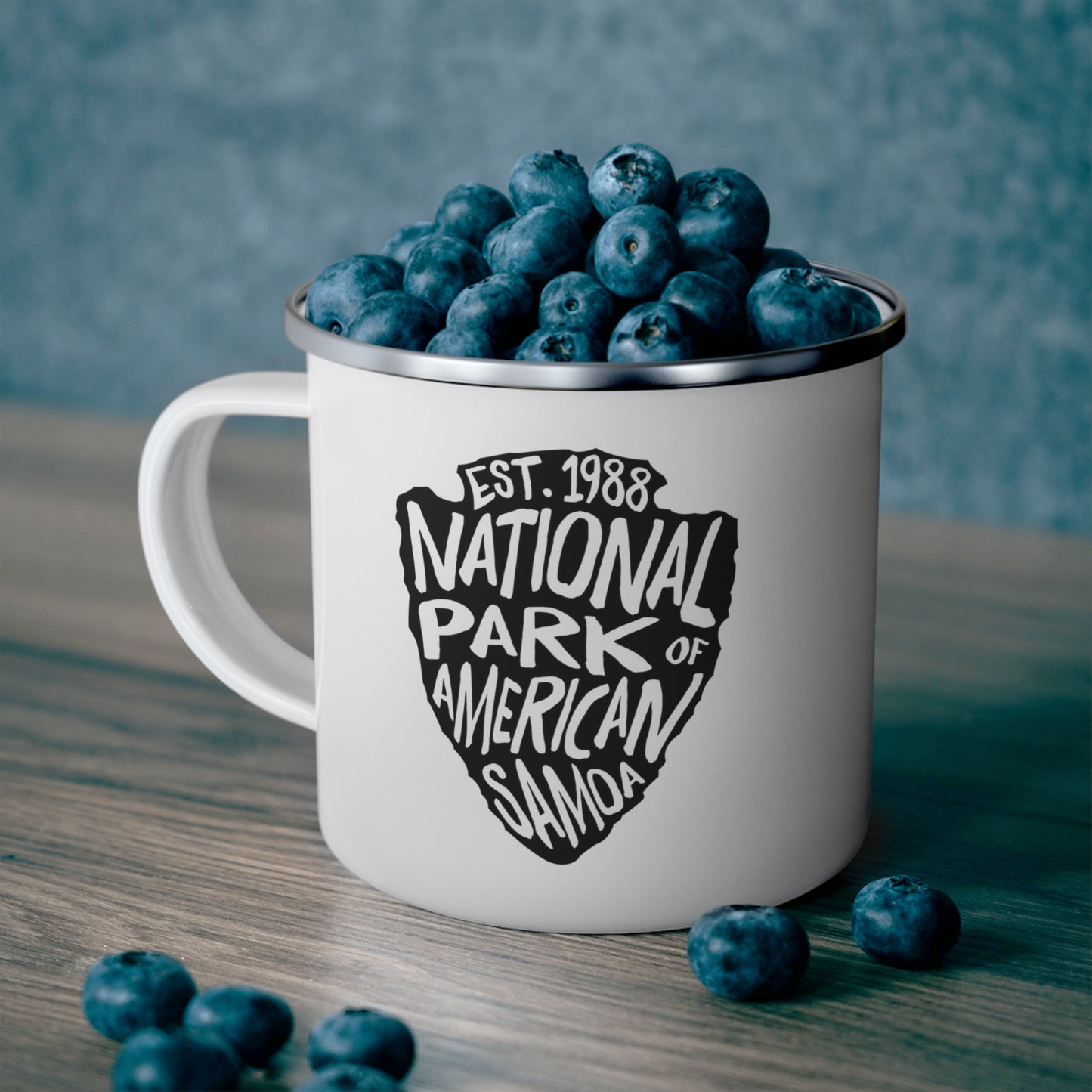 National Park of American Samoa Enamel Camping Mug - Arrowhead
