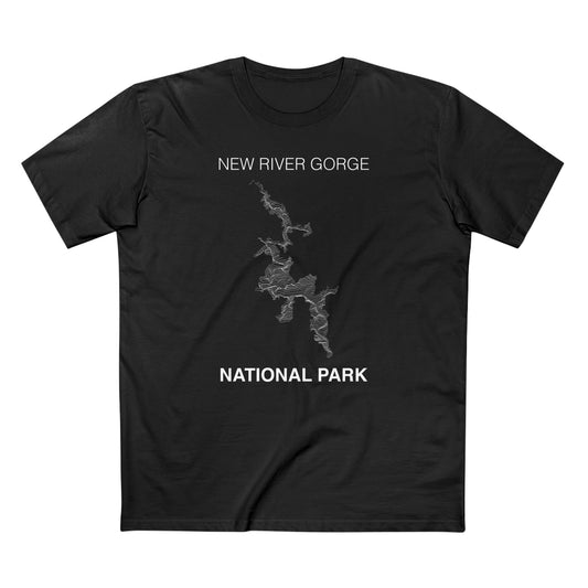 New River Gorge National Park T-Shirt - Topographical Lines