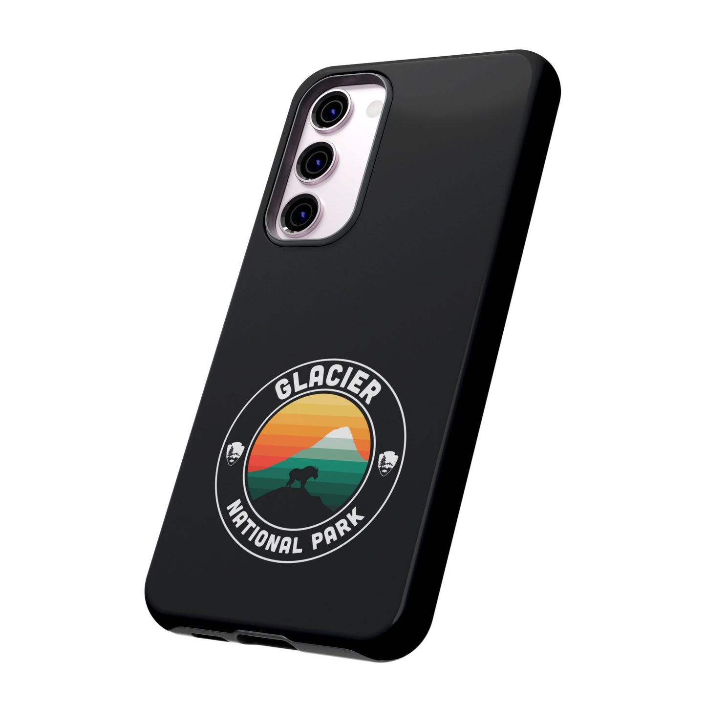 Glacier National Park Phone Case - Round Emblem Design