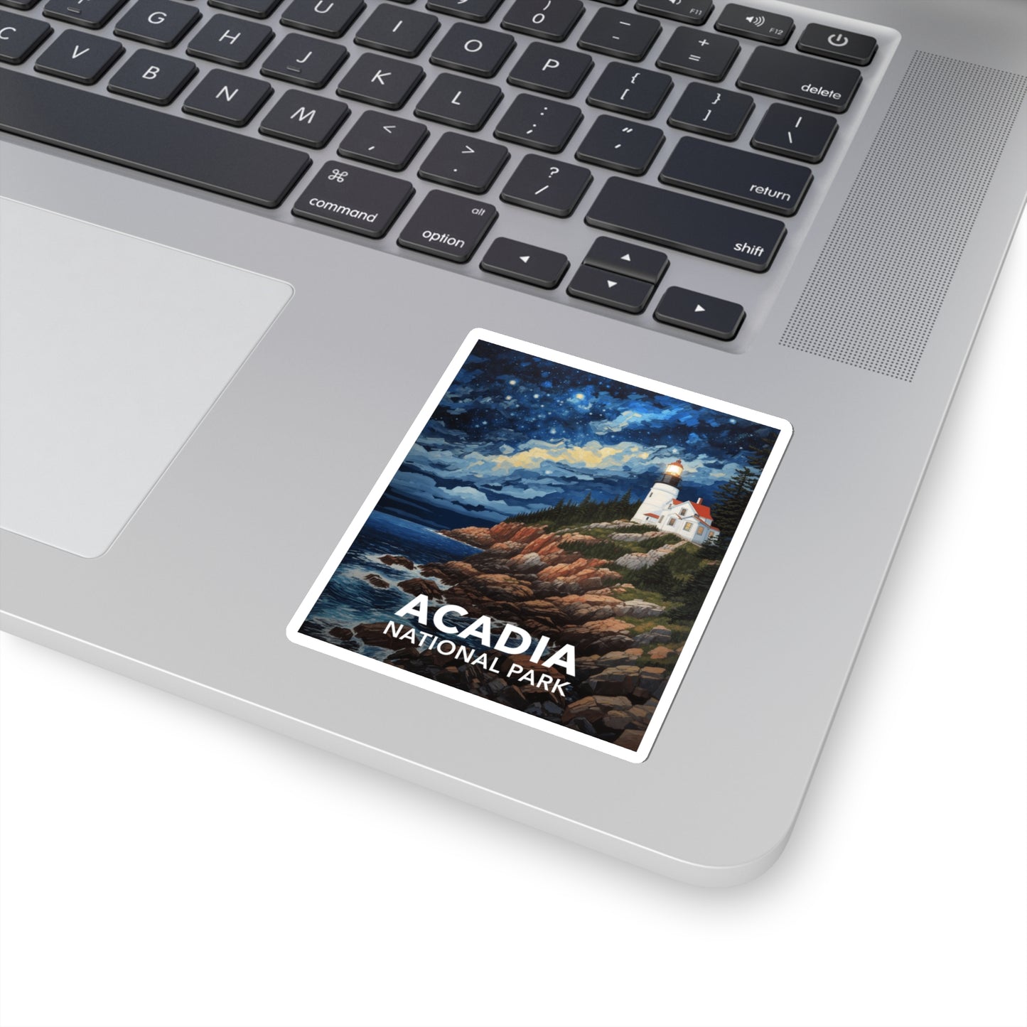 Acadia National Park Sticker - Starry Night Lighthouse