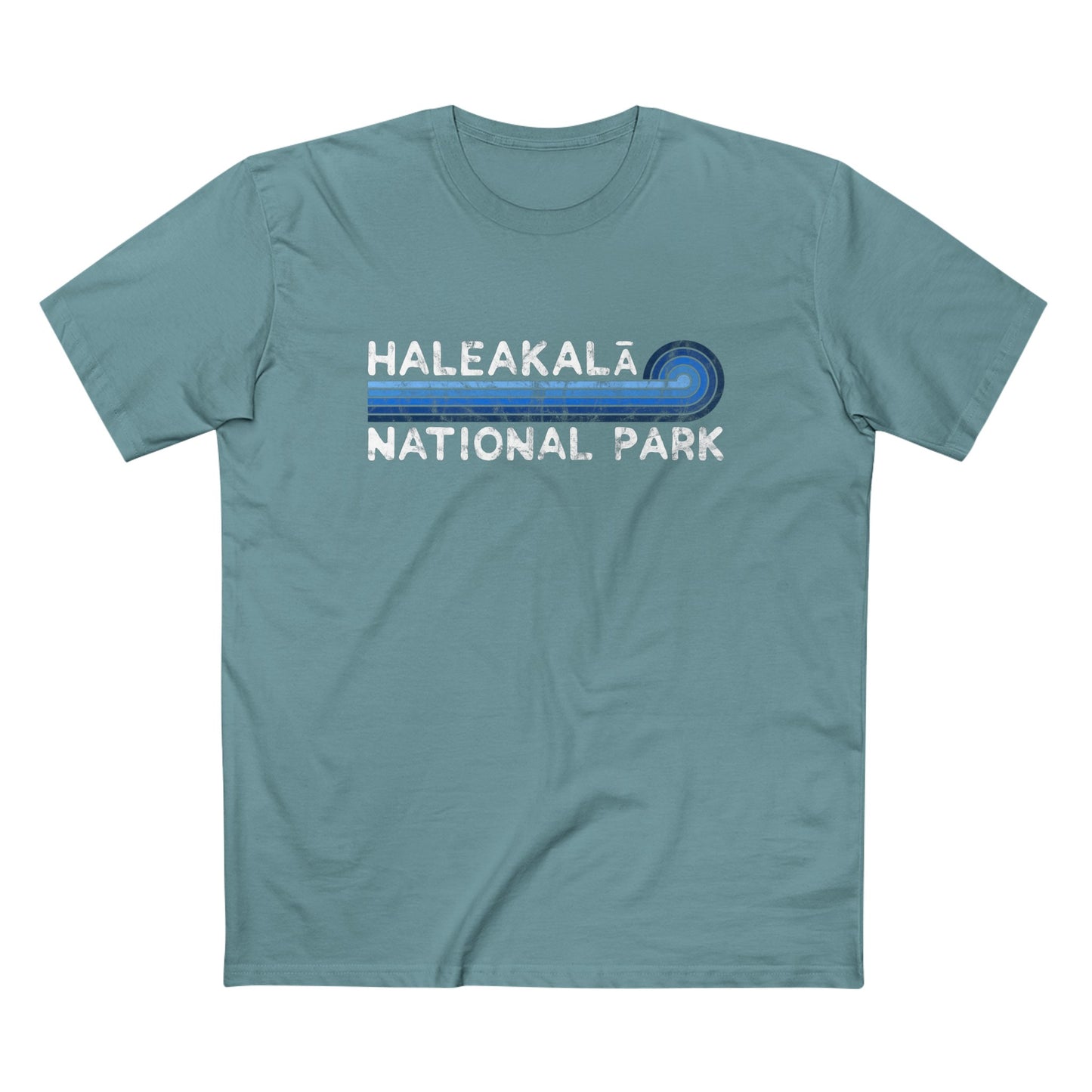 Haleakala National Park T-Shirt - Blue Vintage Stretched Sunrise