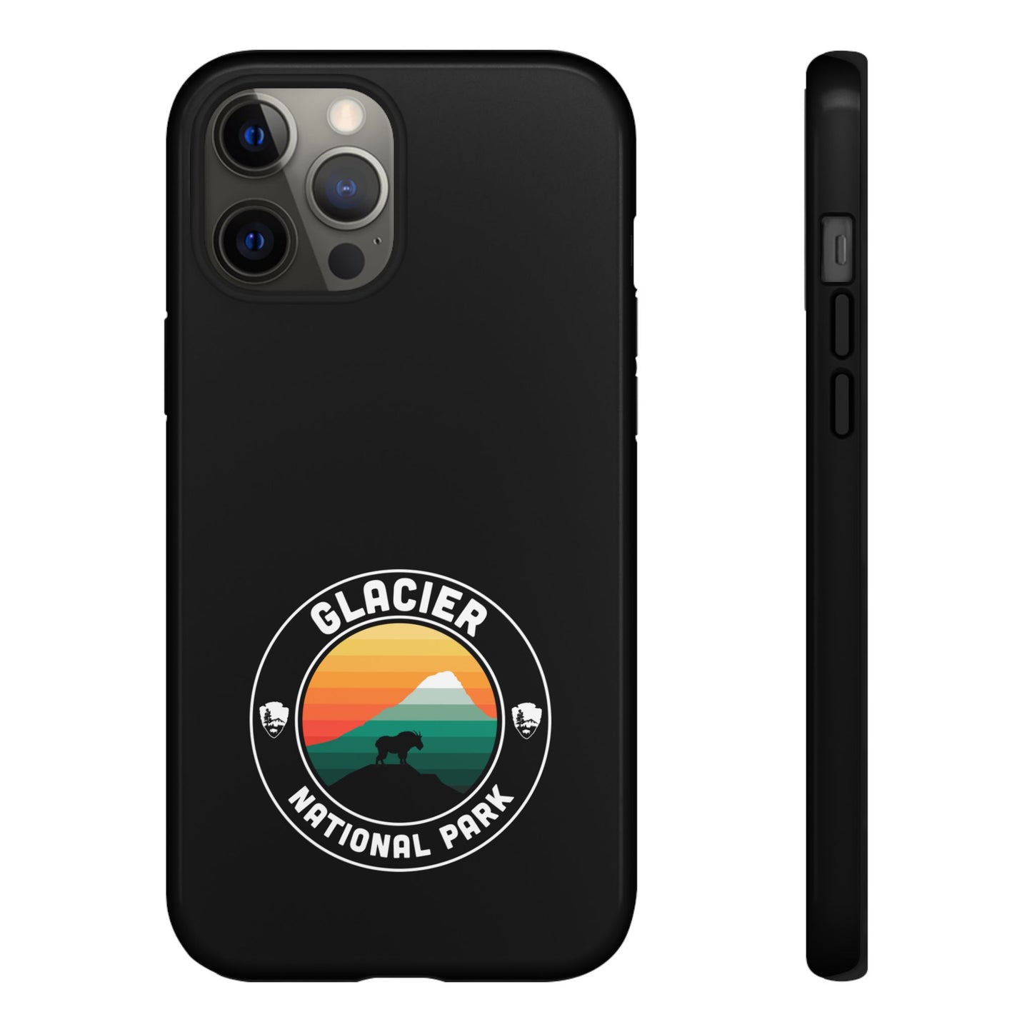 Glacier National Park Phone Case - Round Emblem Design