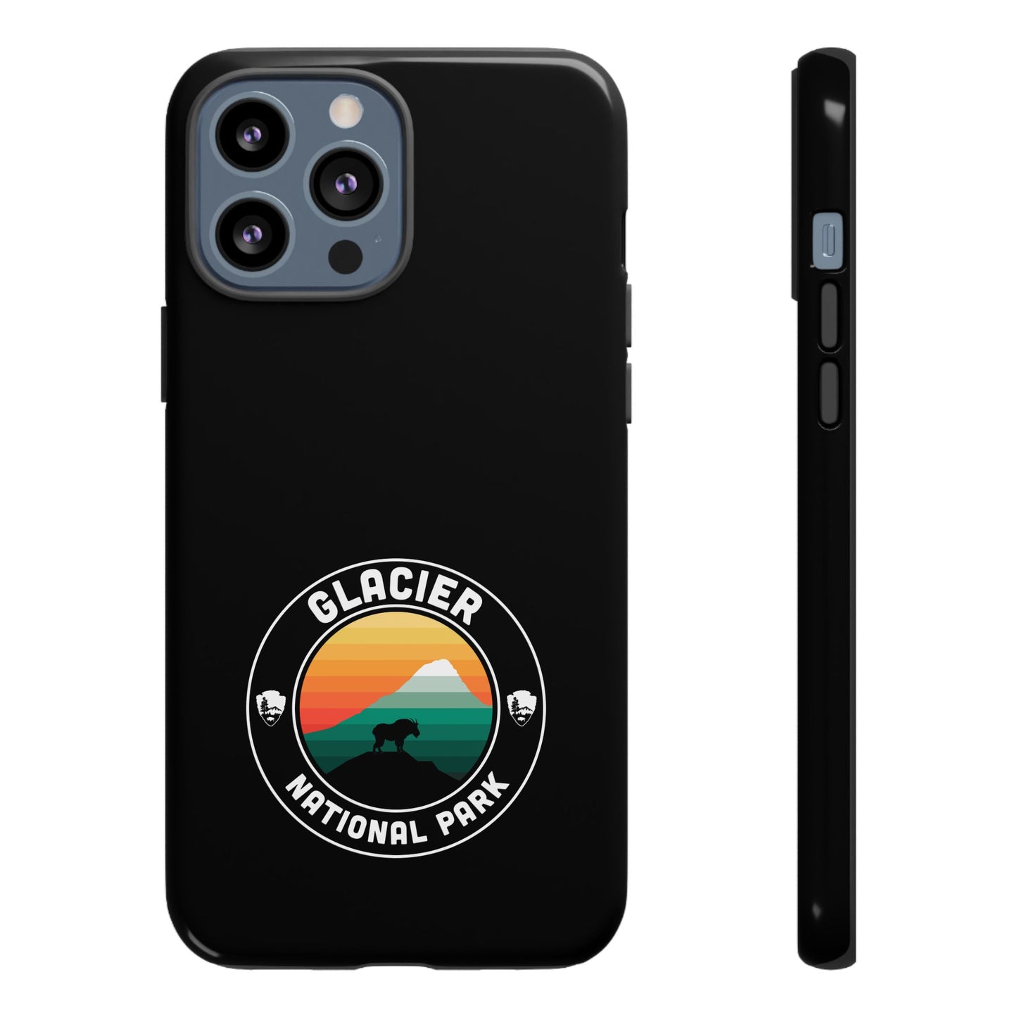 Glacier National Park Phone Case - Round Emblem Design