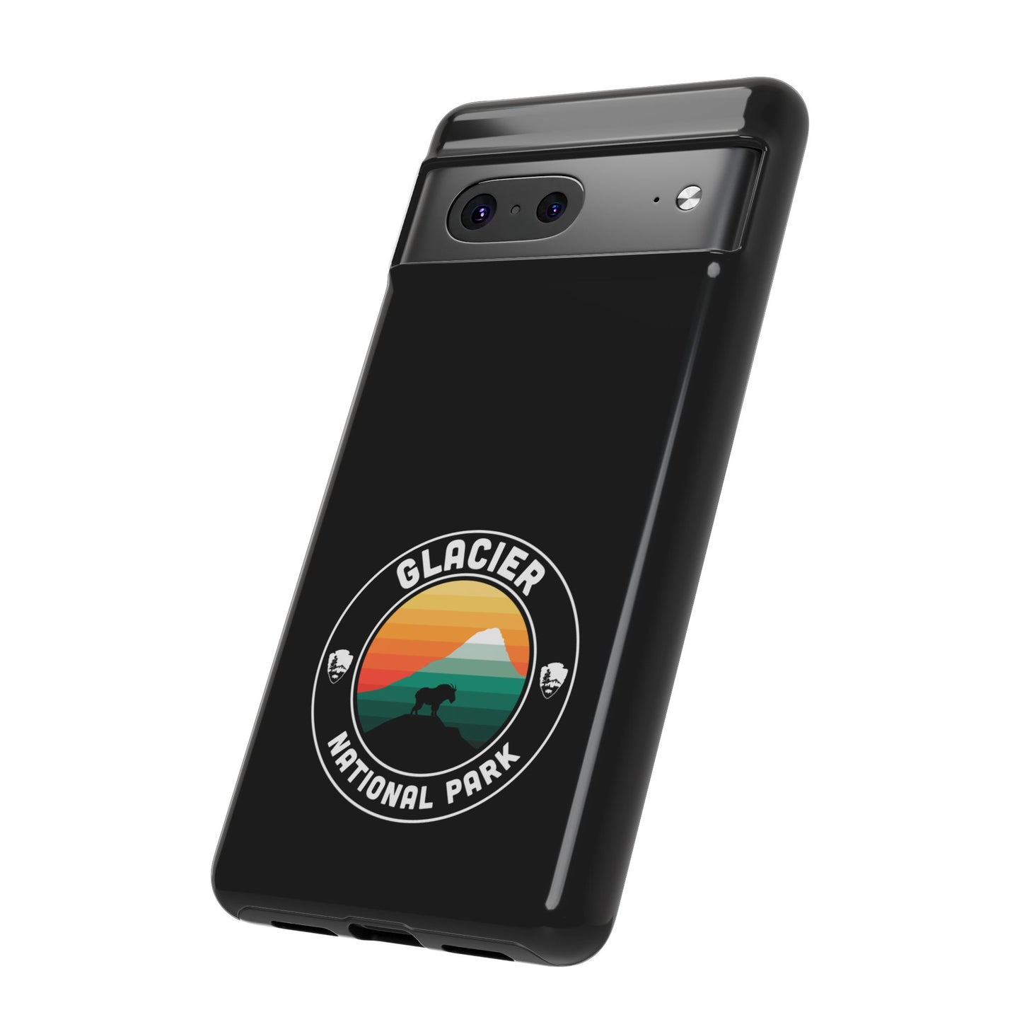 Glacier National Park Phone Case - Round Emblem Design