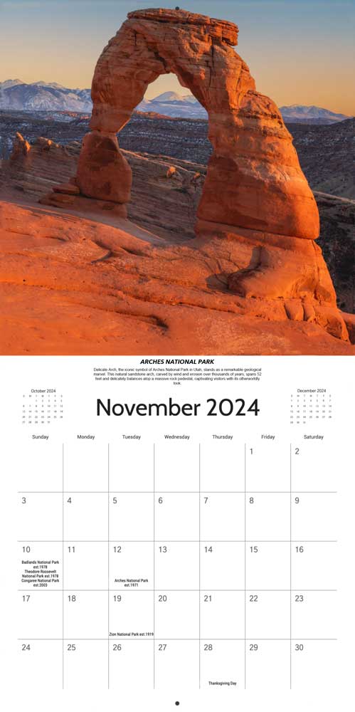 2024 National Park Calendar