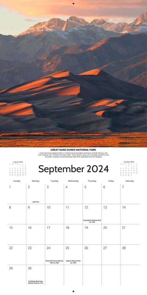 2024 National Park Calendar