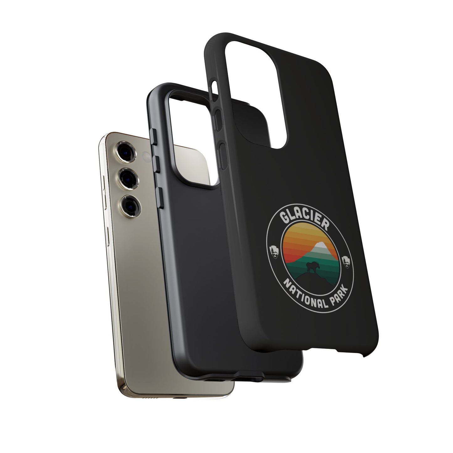 Glacier National Park Phone Case - Round Emblem Design