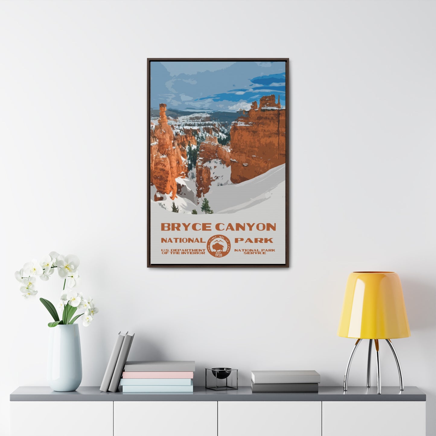 Bryce Canyon National Park Framed Canvas - WPA Poster