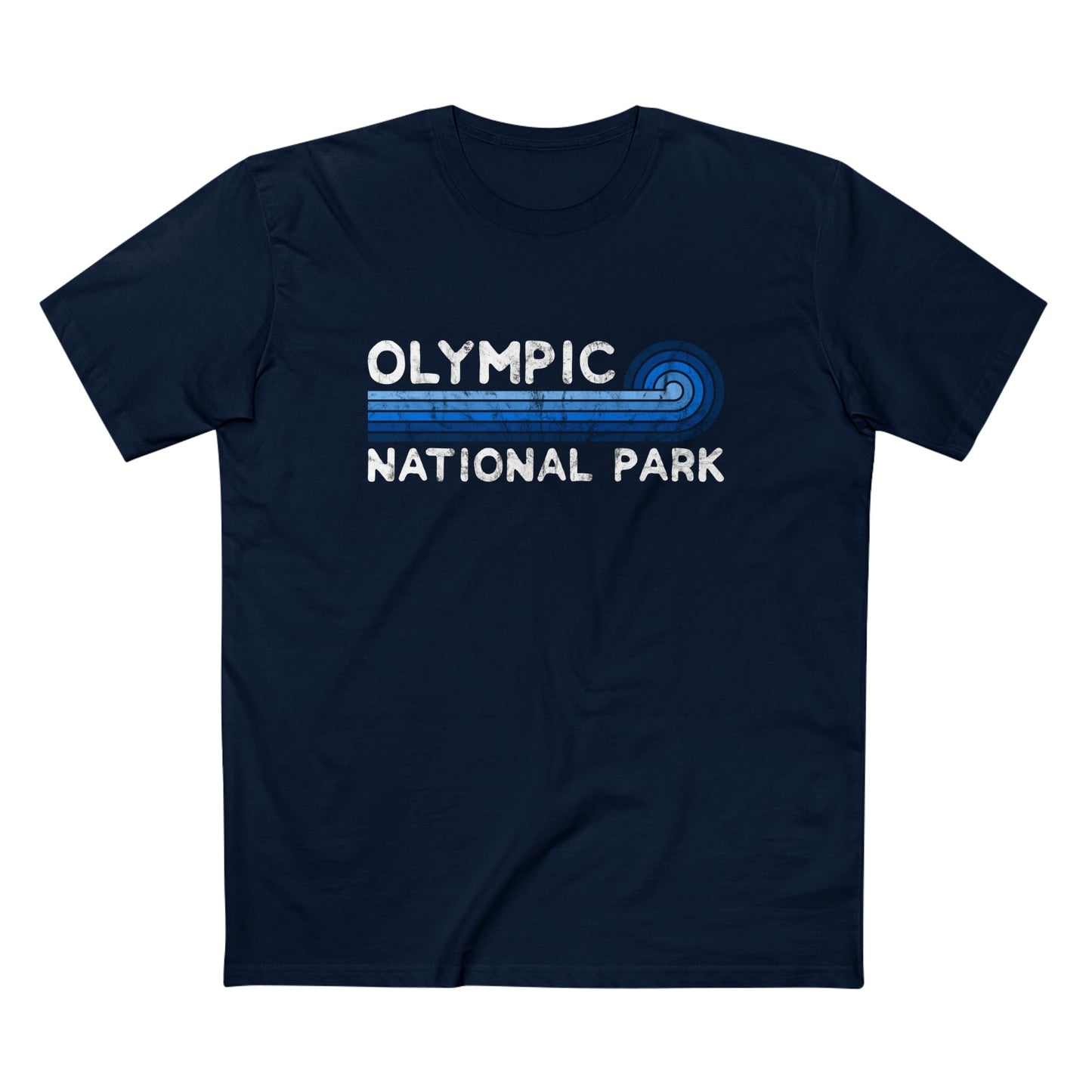 Olympic National Park T-Shirt - Blue Vintage Stretched Sunrise