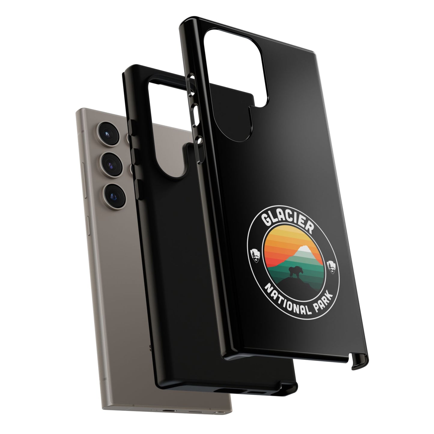 Glacier National Park Phone Case - Round Emblem Design