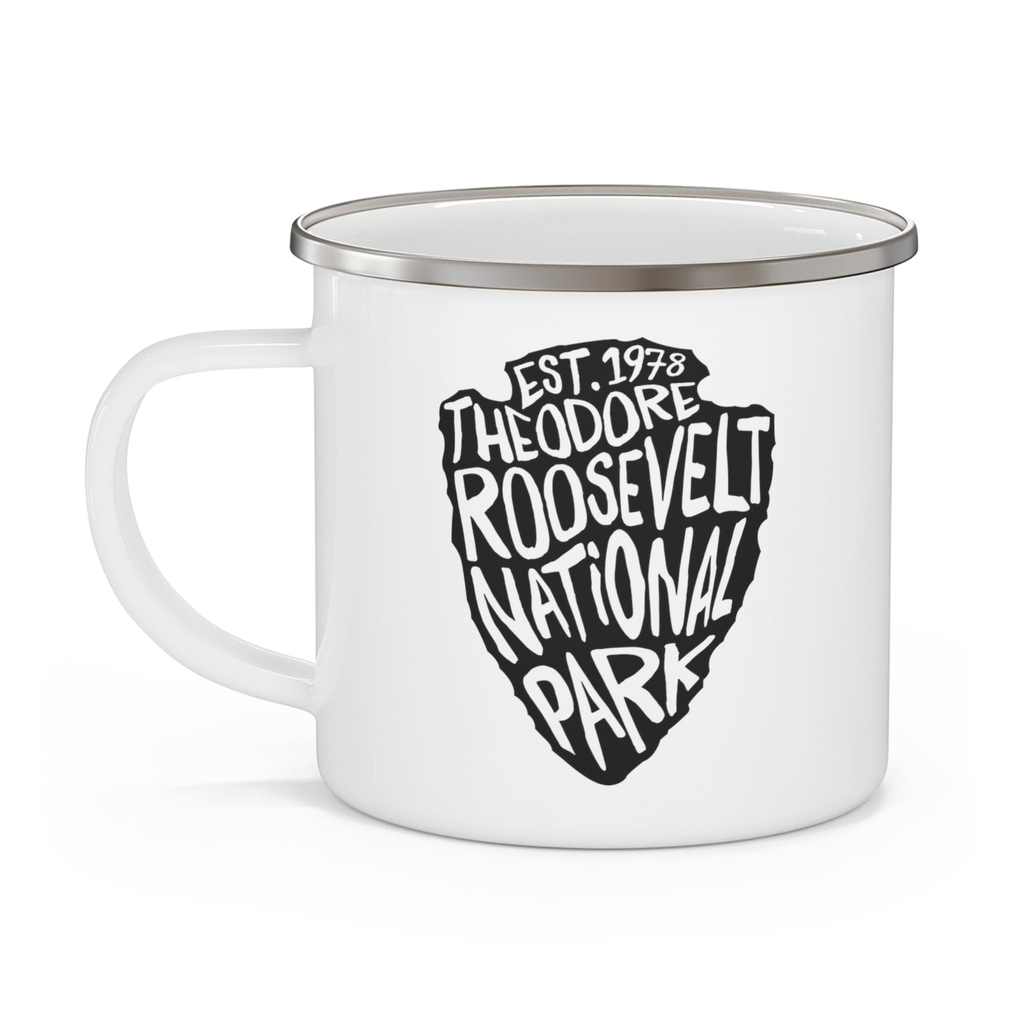 Theodore Roosevelt National Park Enamel Camping Mug - Arrowhead