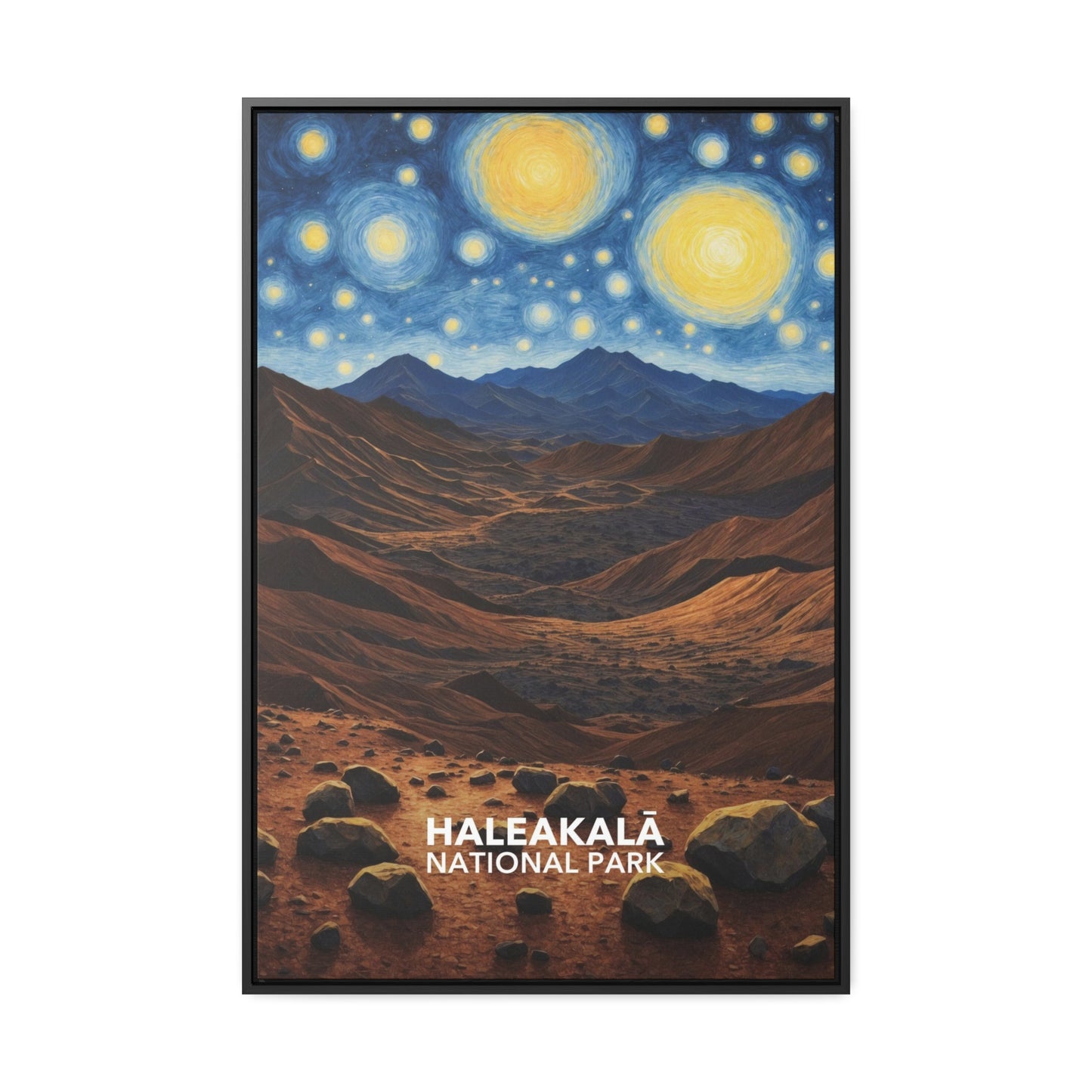 Haleakala National Park Framed Canvas - The Starry Night