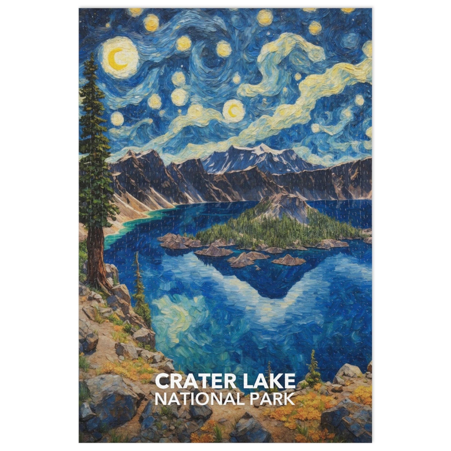 Crater Lake National Park Jigsaw Puzzle - The Starry Night