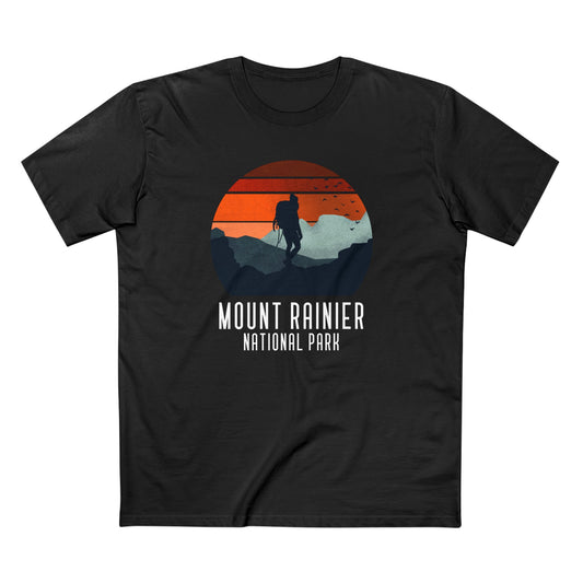 Mount Rainier National Park T-Shirt - Hiker Graphic