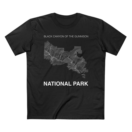 Black Canyon of the Gunnison National Park T-Shirt - Topographical Lines