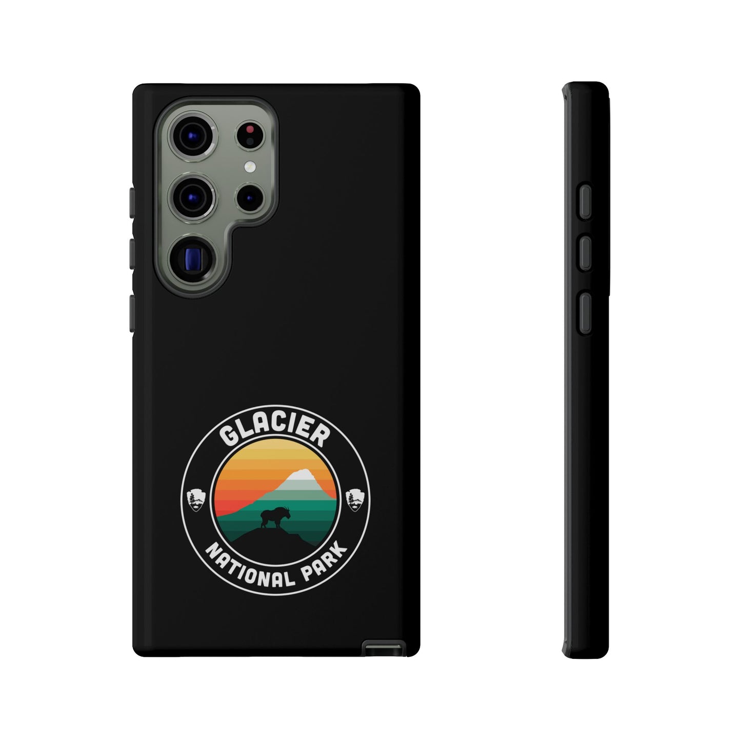 Glacier National Park Phone Case - Round Emblem Design