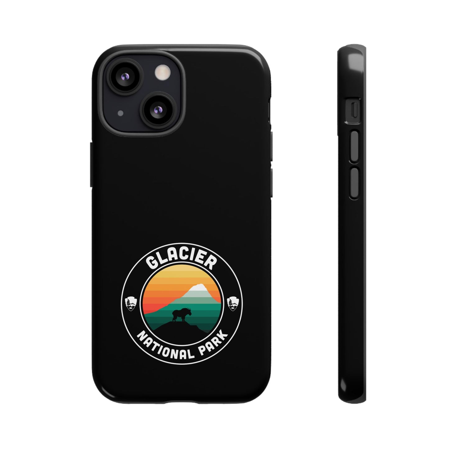Glacier National Park Phone Case - Round Emblem Design