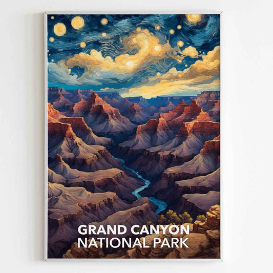 Grand Canyon National Park Poster - Starry Night