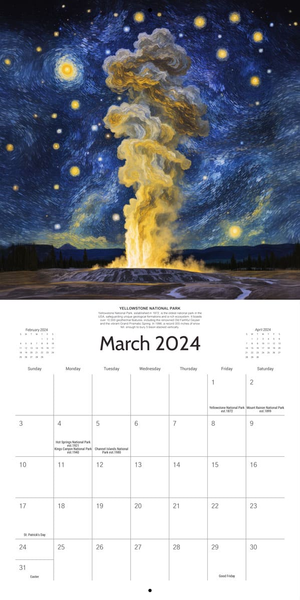 Starry Night 2024 Calendar - Preorder