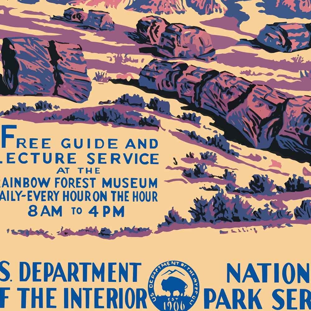 Petrified Forest National Park Poster - Vintage WPA Design