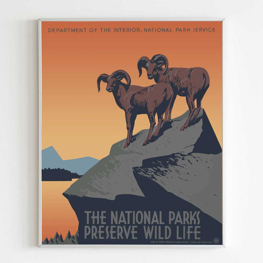 Preserve Wildlife Poster - Vintage WPA Design