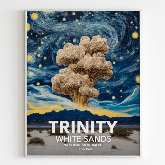White Sands National Park Poster - Starry Night Trinity Test