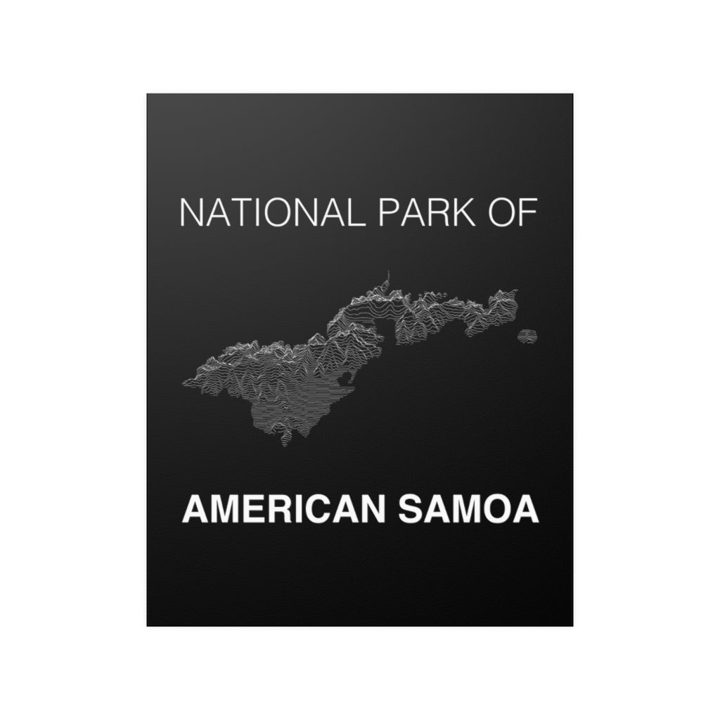 National Park of American Samoa Poster - Unknown Pleasures Lines National Parks Partnership