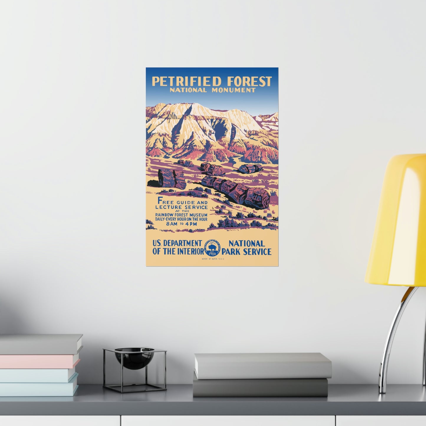 Petrified Forest National Park Poster - Vintage WPA Design