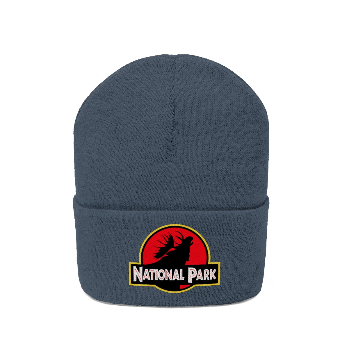 Moose National Park Hat - Knit Beanie Sewn Parody Logo