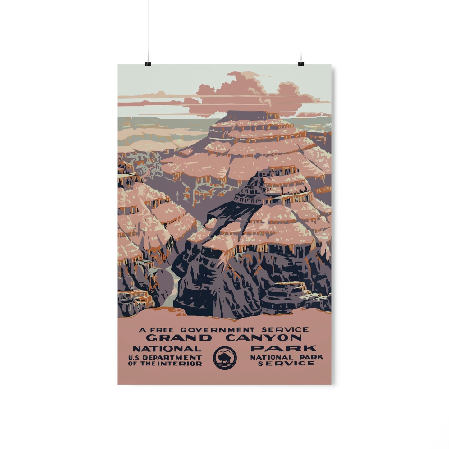 Grand Canyon National Park Poster - Vintage WPA Design