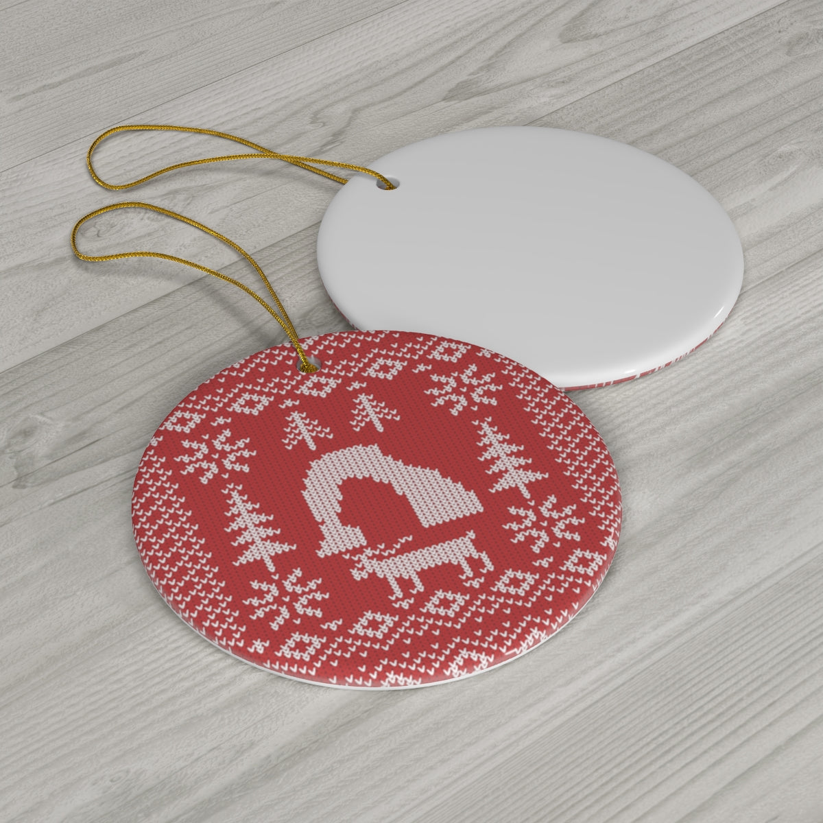 Arches National Park Ornament - Delicate Arch Fair Isle Pattern