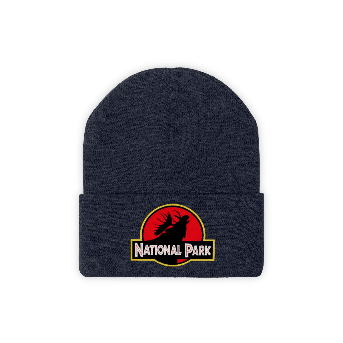 Moose National Park Hat - Knit Beanie Sewn Parody Logo