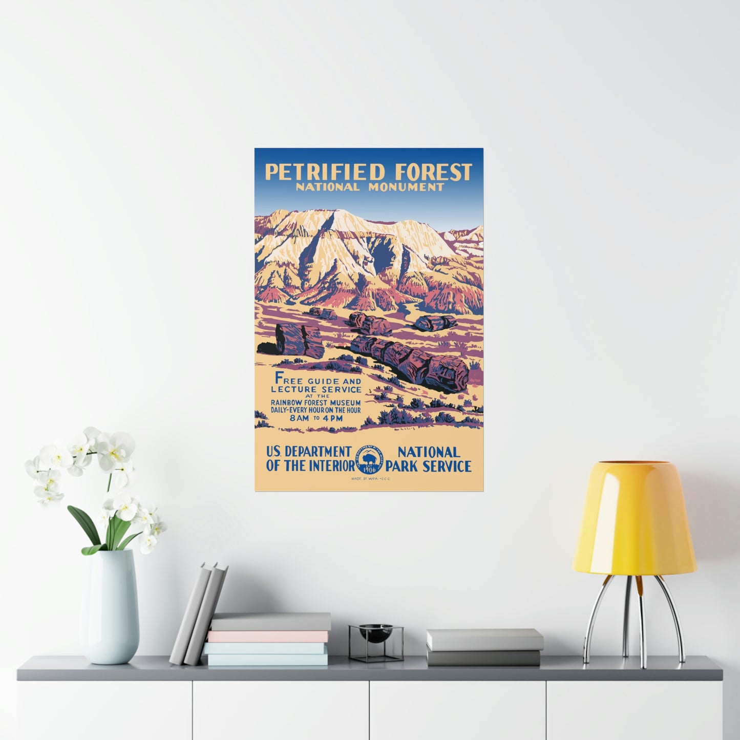 Petrified Forest National Park Poster - Vintage WPA Design