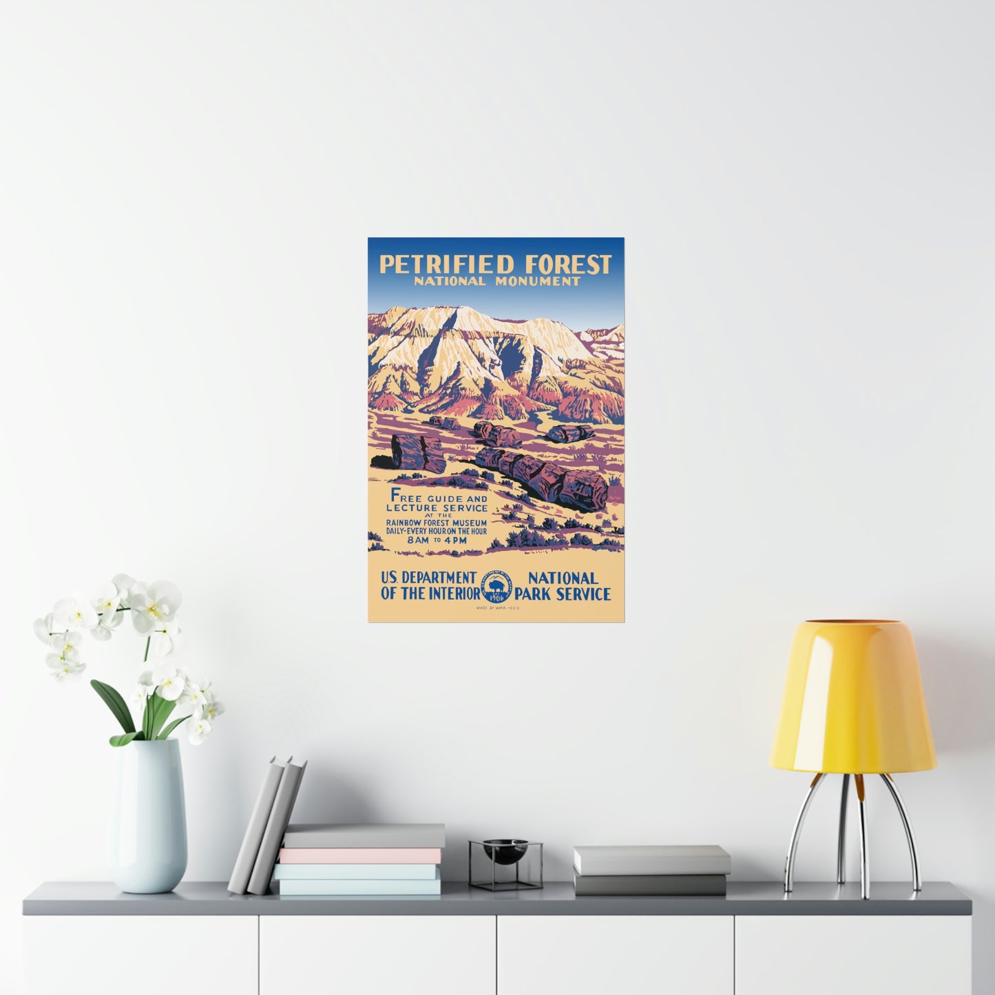 Petrified Forest National Park Poster - Vintage WPA Design