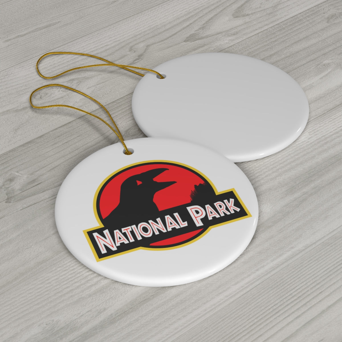 Acadia National Park Ornament - Puffin Parody Logo