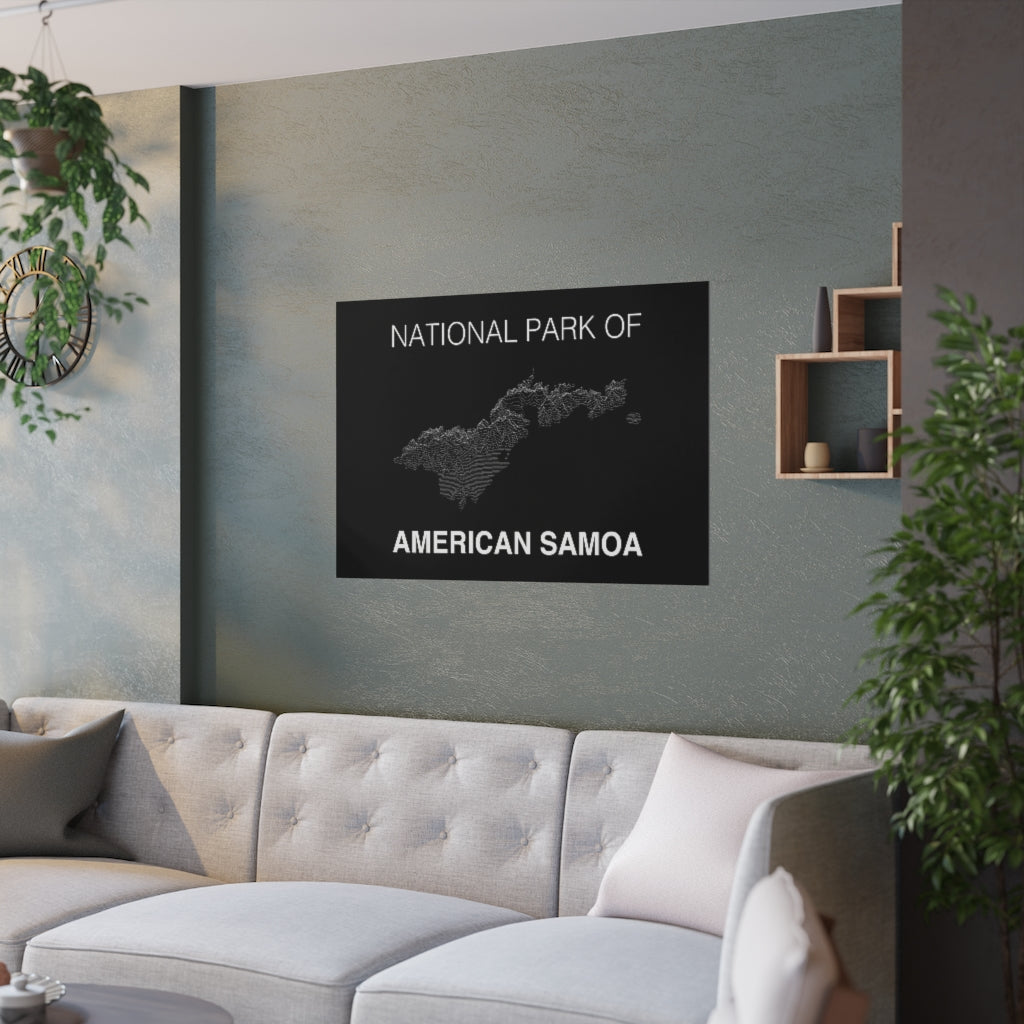 National Park of American Samoa Poster - Unknown Pleasures Lines National Parks Partnership