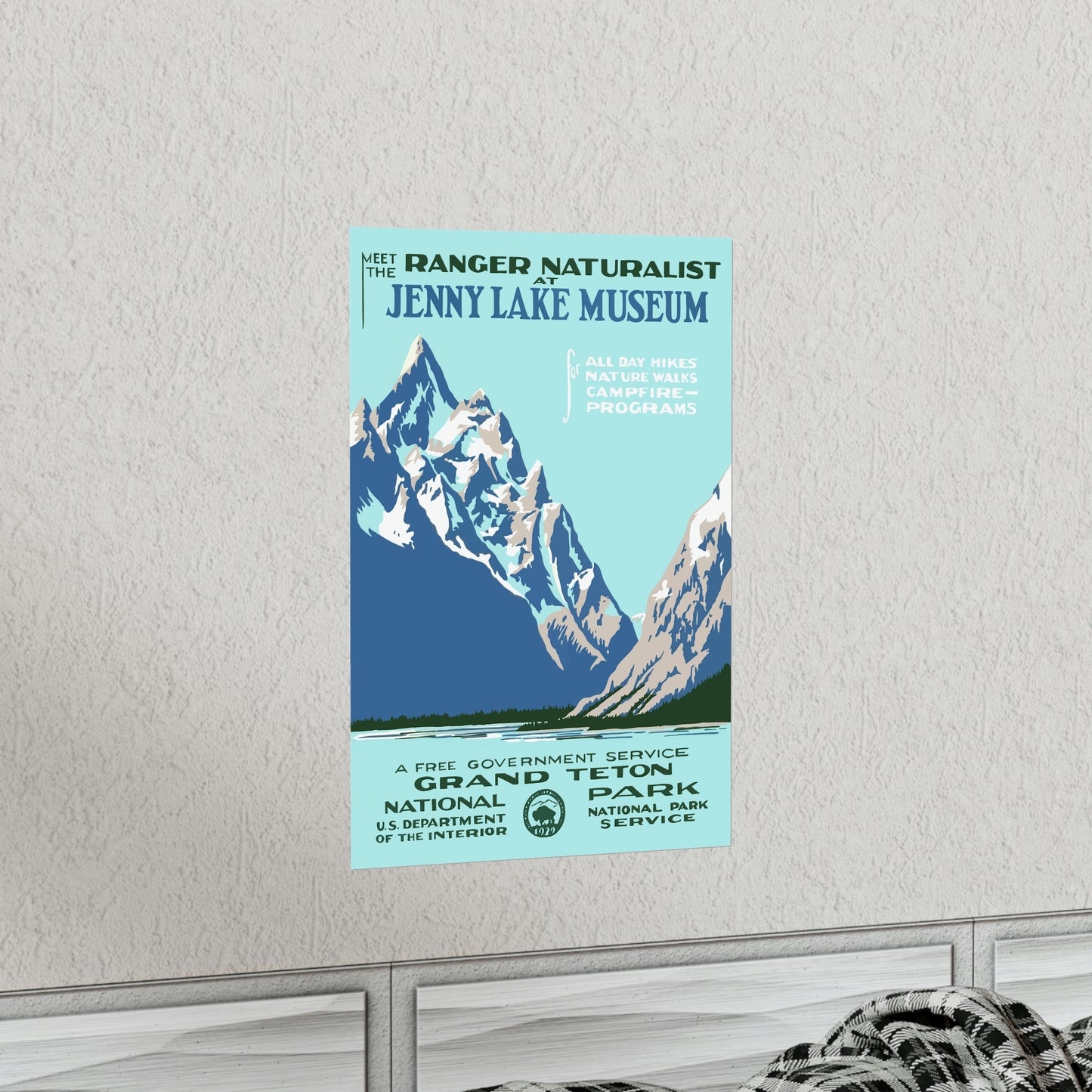 Grand Teton National Park Poster - Vintage WPA Design