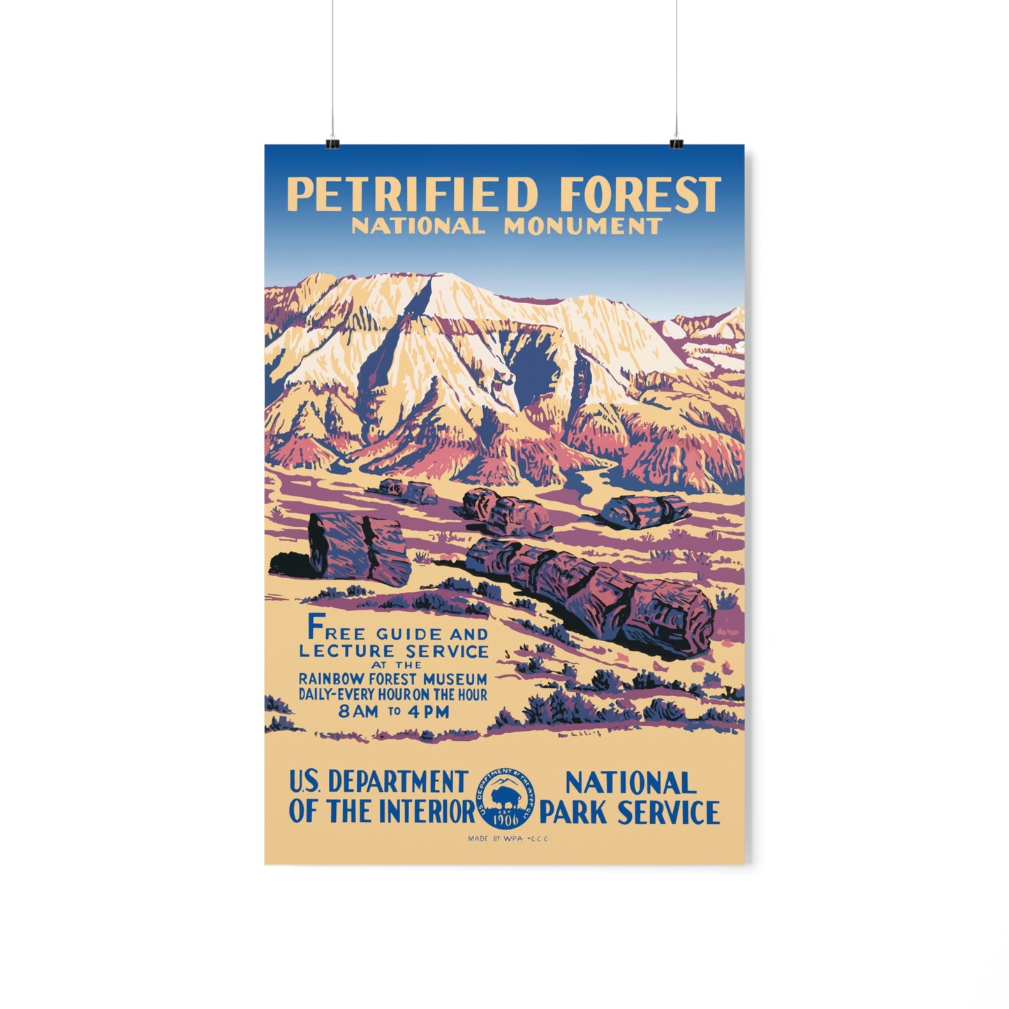 Petrified Forest National Park Poster - Vintage WPA Design