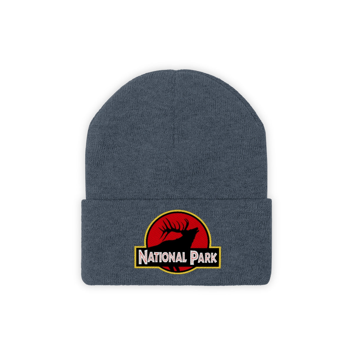Elk National Park Hat - Knit Beanie Sewn Parody Logo