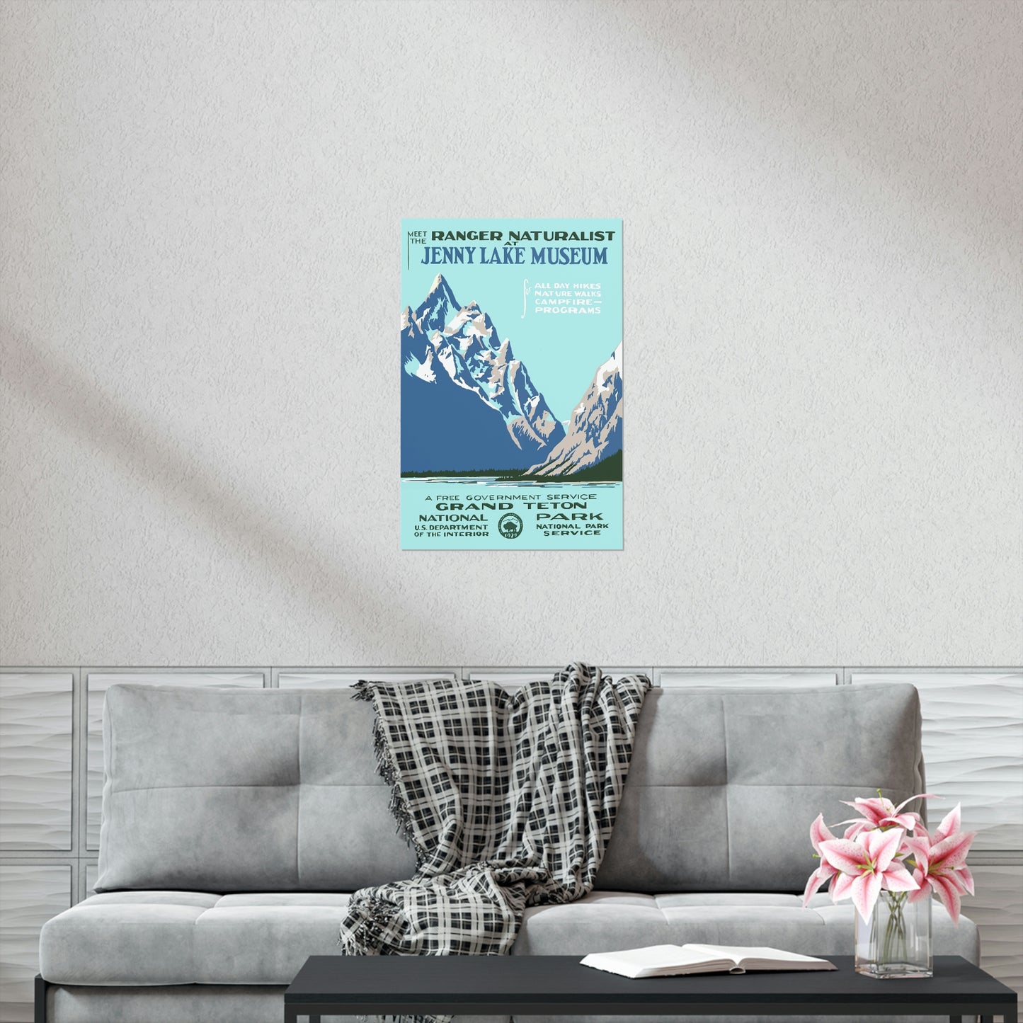 Grand Teton National Park Poster - Vintage WPA Design