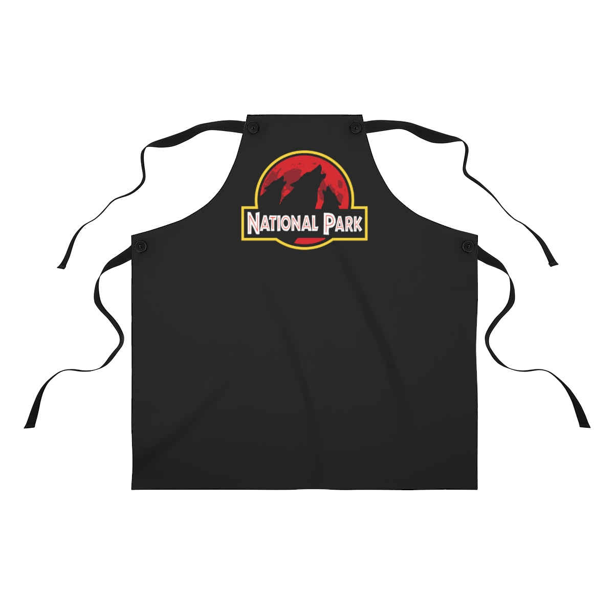 3 Wolf National Park Apron - Parody Logo